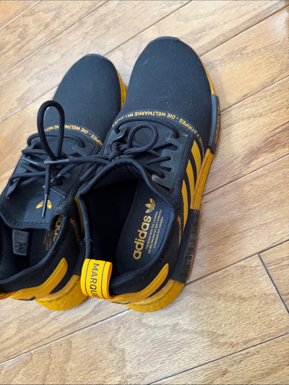 adidas Men’s Black & Yellow Low-Top Sneakers